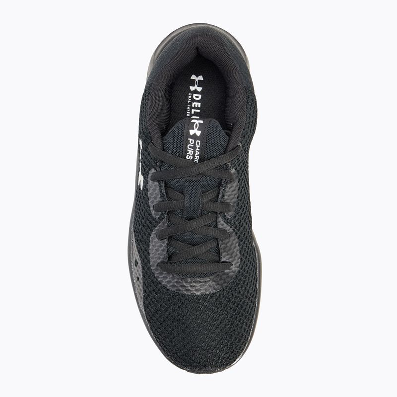 Dámska bežecká obuv Under Armour Charged Pursuit 3 black/black/metallic silver 5