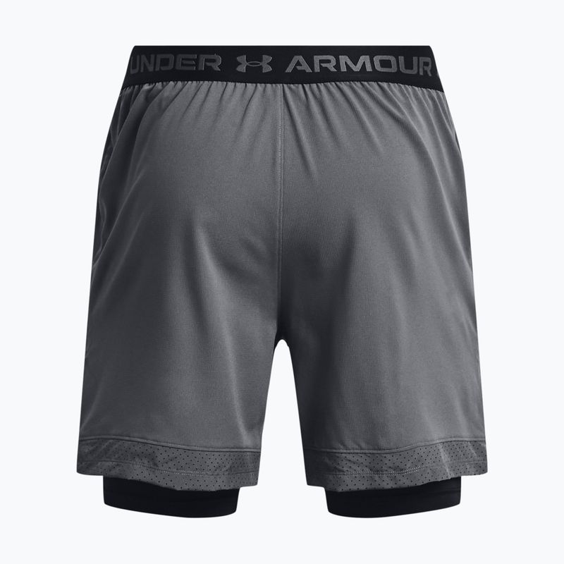 Under Armour Vanish Woven 2v1 šedé pánske tréningové šortky 1373764 2