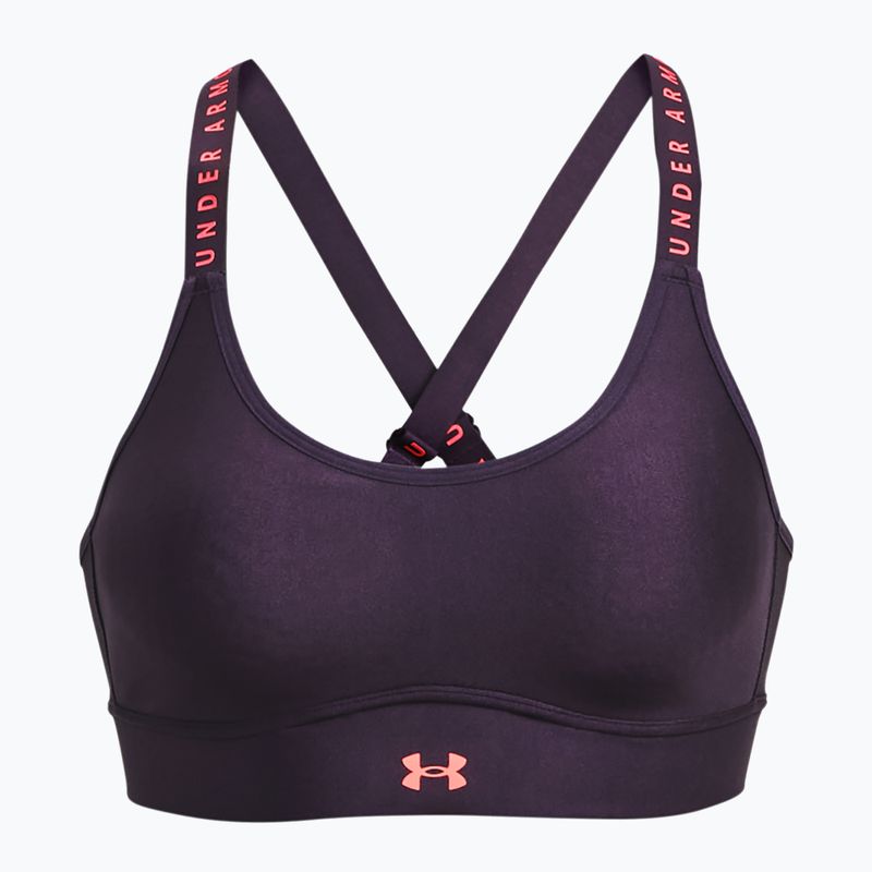 Under Armour Infinity Covered Mid fialová fitness podprsenka 1363353-541 3