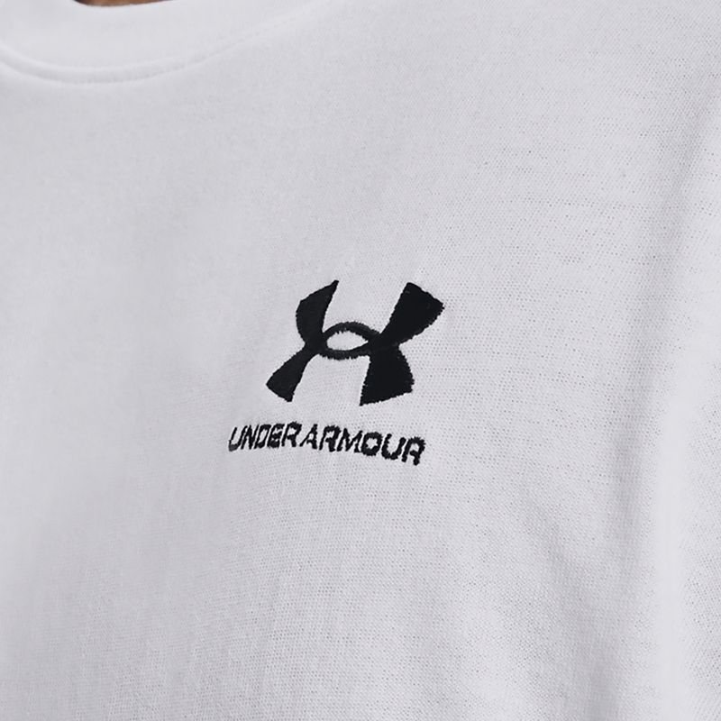 Pánske tričko Under Armour Logo Emb Heavyweight white/black 4