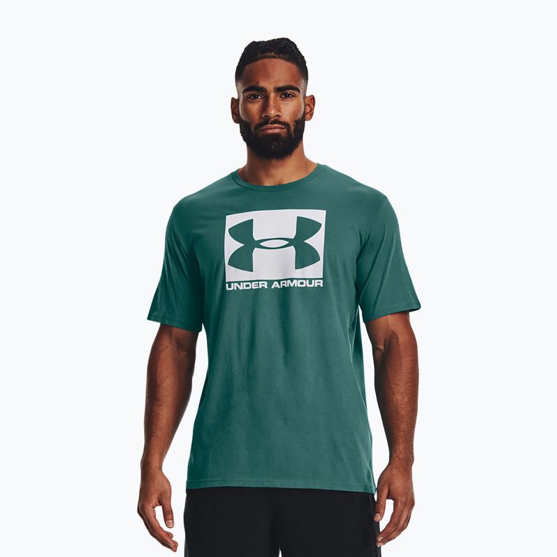Pánske tričko Under Armour Boxed Sportstyle coastal teal/white