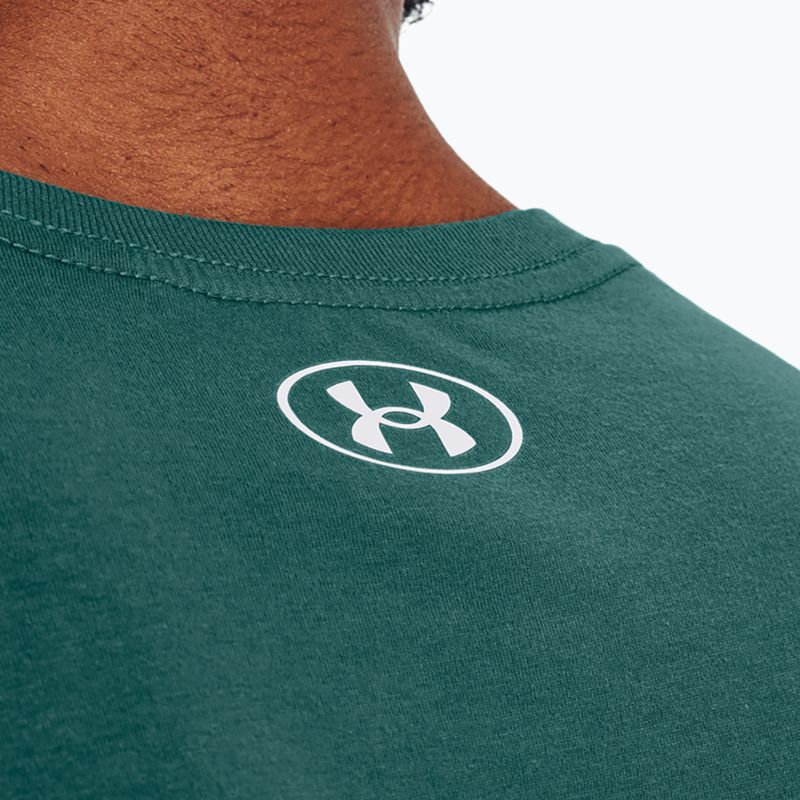 Pánske tričko Under Armour Boxed Sportstyle coastal teal/white 3