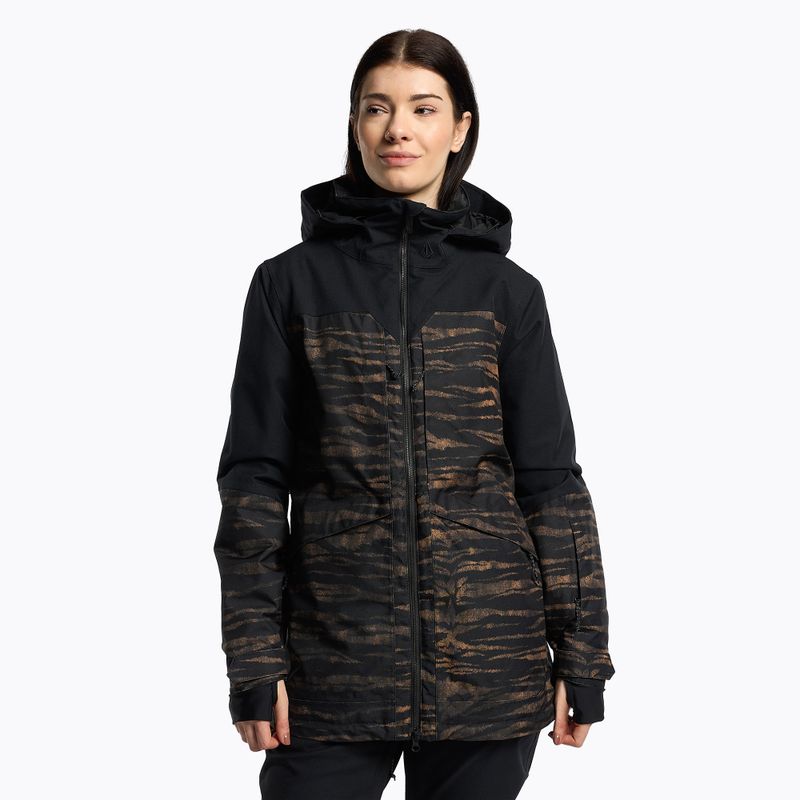 Dámska snowboardová bunda Volcom Shelter 3D Stretch black-brown H0452210