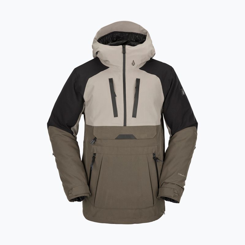Pánska snowboardová bunda Volcom Brighton Pullover brown/black G0652315
