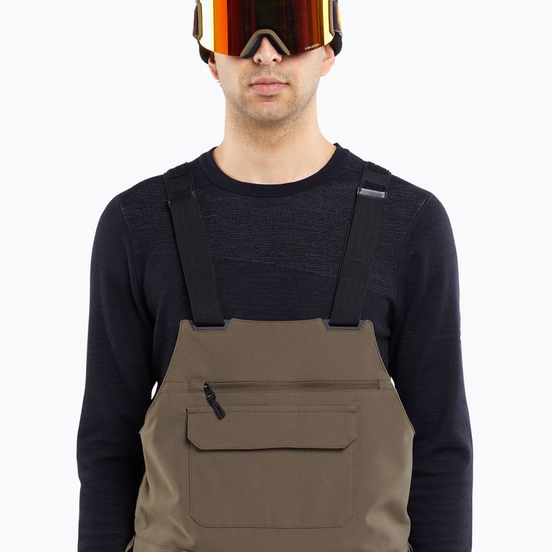 Pánske snowboardové nohavice Volcom Roan Bib Overall teak 3