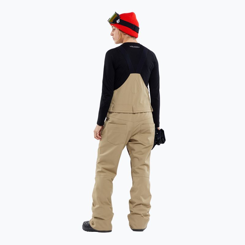 Dámske snowboardové nohavice Volcom Swift Bib Overall khaki 2