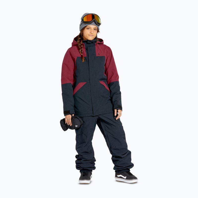 Dámska snowboardová bunda Volcom Shelter 3D Stretch burgundy 2