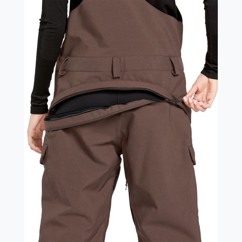 Dámske snowboardové nohavice Volcom Creston 3D Stretch Bib Overall mahogany 7