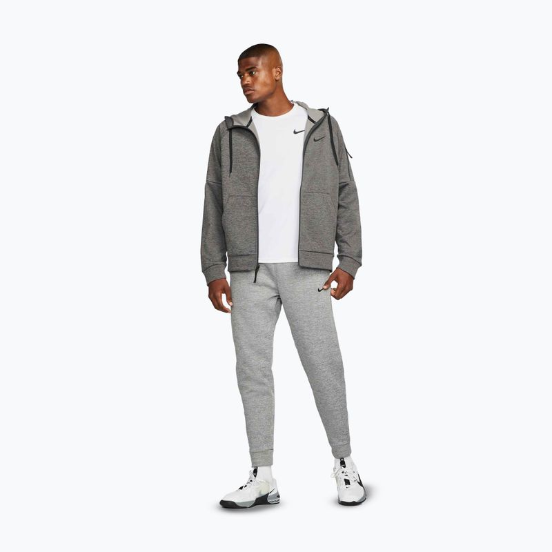 Pánska tréningová mikina Nike Therma Fit Full-Zip charcoal heather/dark smoke grey/black 2