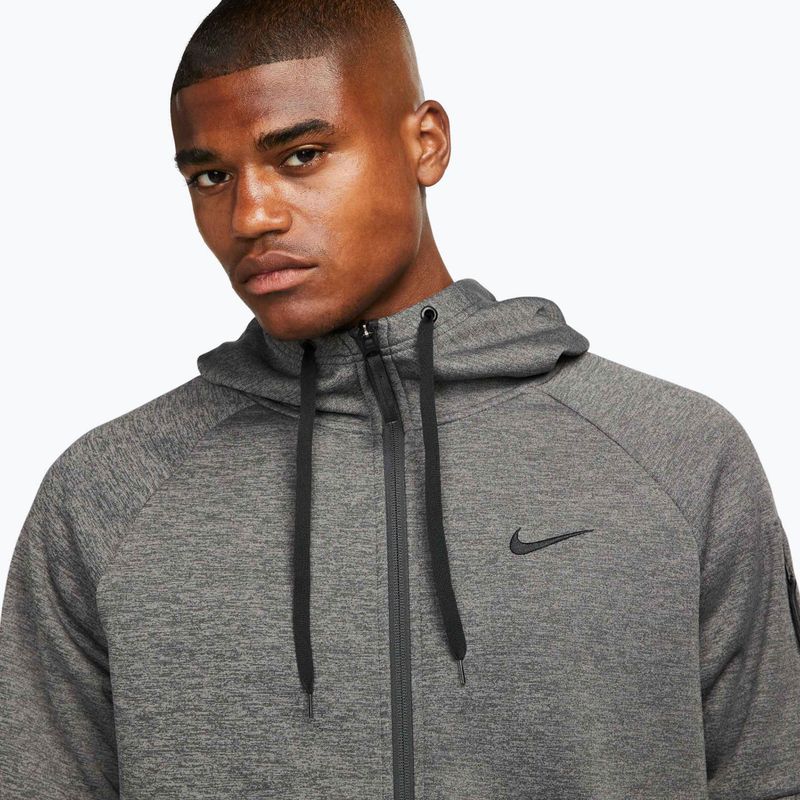 Pánska tréningová mikina Nike Therma Fit Full-Zip charcoal heather/dark smoke grey/black 4