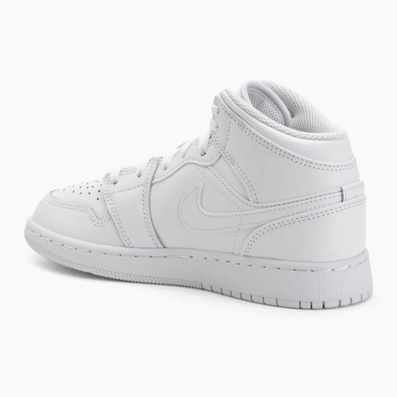 Detské topánky Nike Jordan 1 Mid white/white/white 3