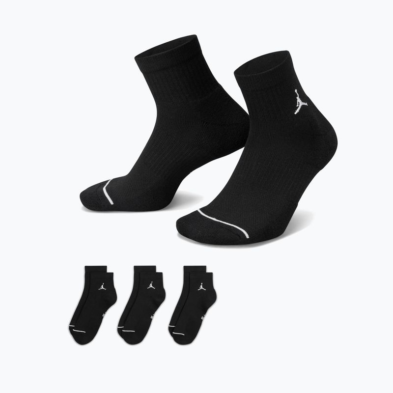 Ponožky Jordan Everyday Ankle 3 pairs black/white 8