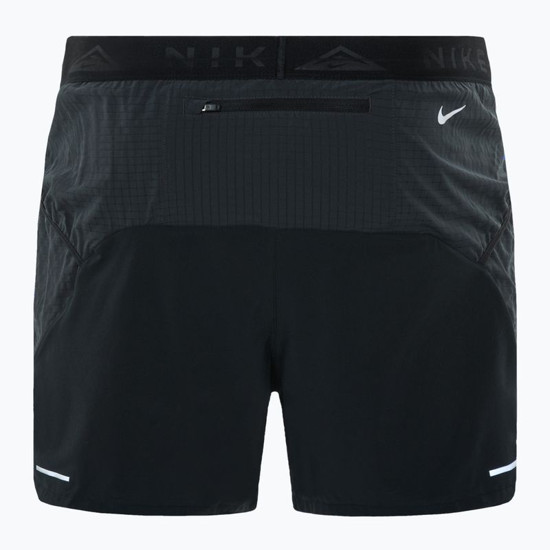 Pánske bežecké šortky Nike Trial Second Sunrise Dri-Fit black/dark smoke grey/white 2