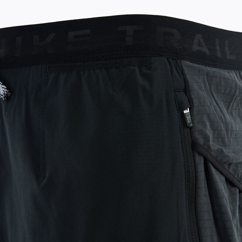 Pánske bežecké šortky Nike Trial Second Sunrise Dri-Fit black/dark smoke grey/white 5
