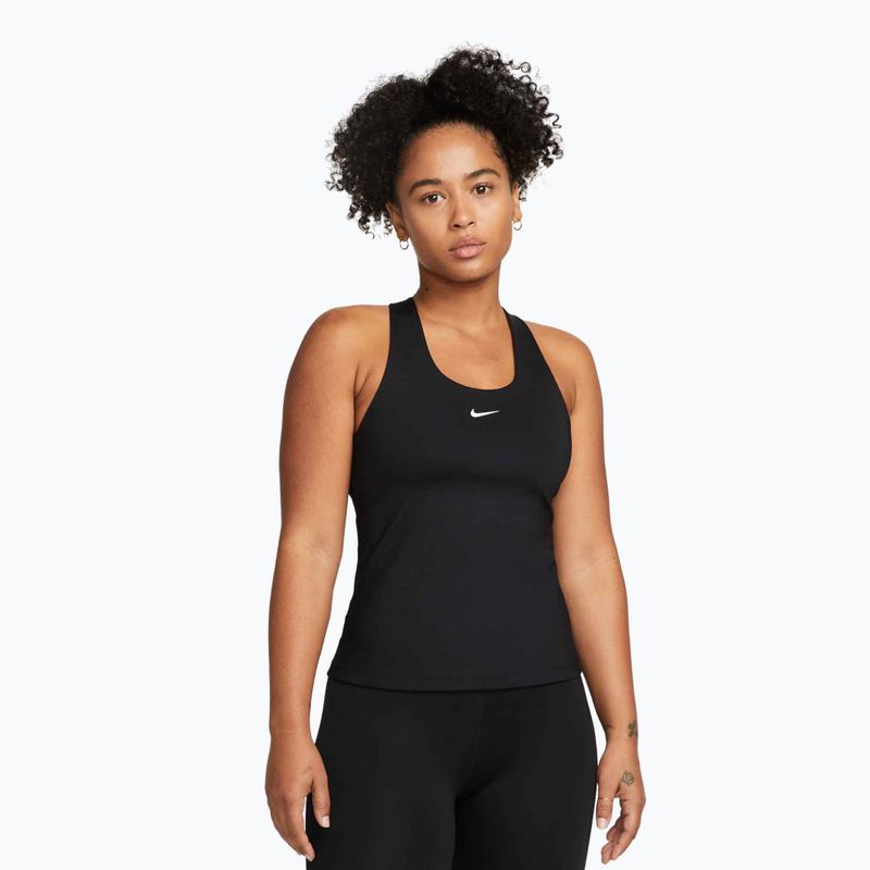 Dámske tričko Nike Swoosh Medium Support Bra black/black/white