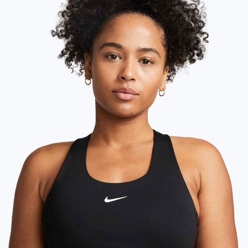 Dámske tričko Nike Swoosh Medium Support Bra black/black/white 4