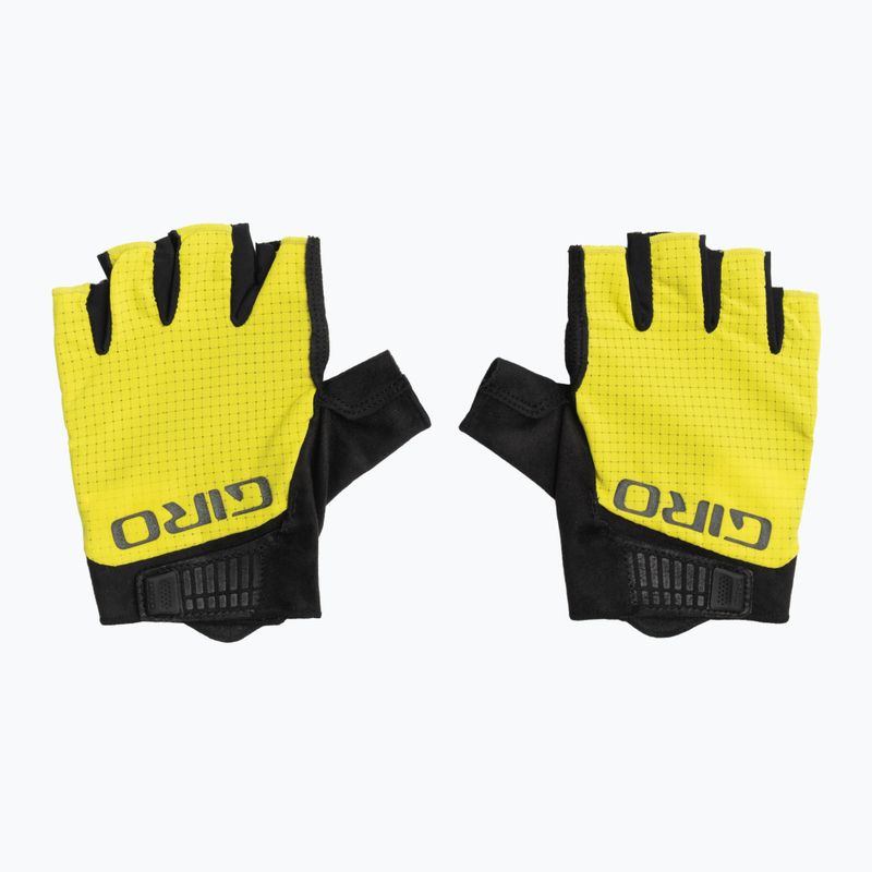 Pánske cyklistické rukavice Giro Bravo Gel II highlight yellow 2