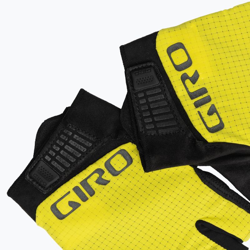 Pánske cyklistické rukavice Giro Bravo Gel II highlight yellow 4