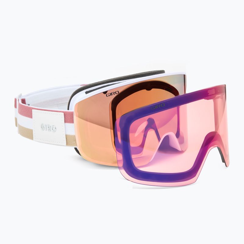 Dámske lyžiarske okuliare Giro Ella white lx stripe/rose gold/infrared