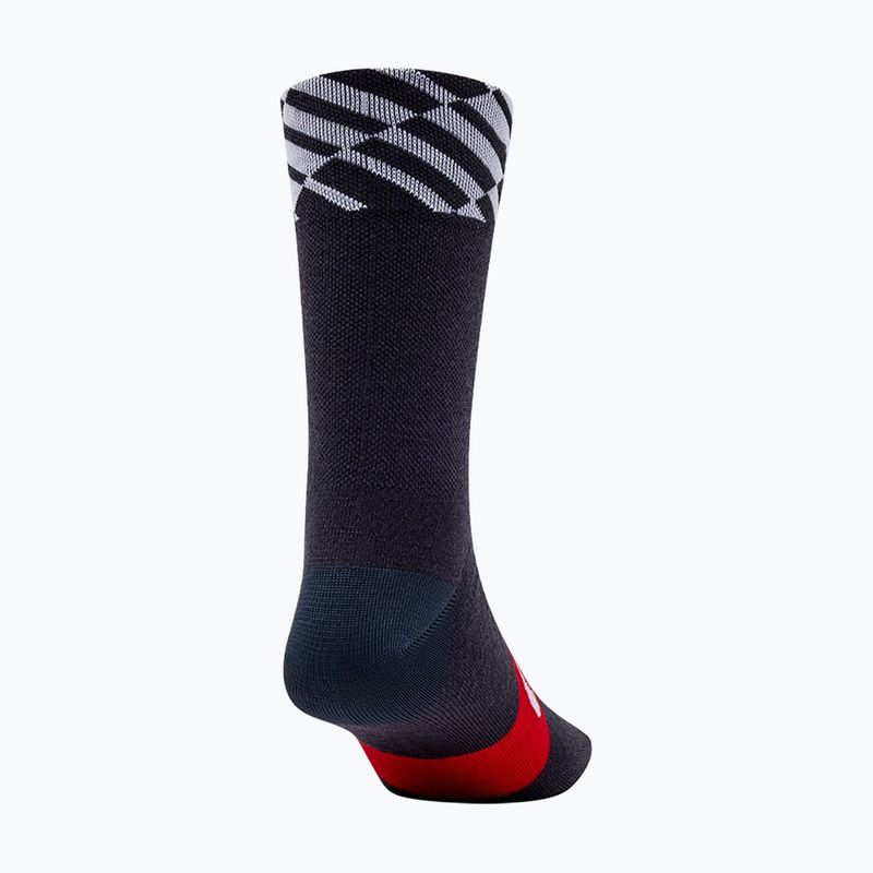 Sezónne ponožky Giro Merino červená/biela/uhľová 2