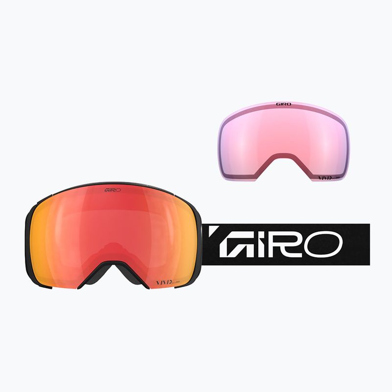 Lyžiarske okuliare Giro Comp black wordmark/vivid ember/vivid infrared 7