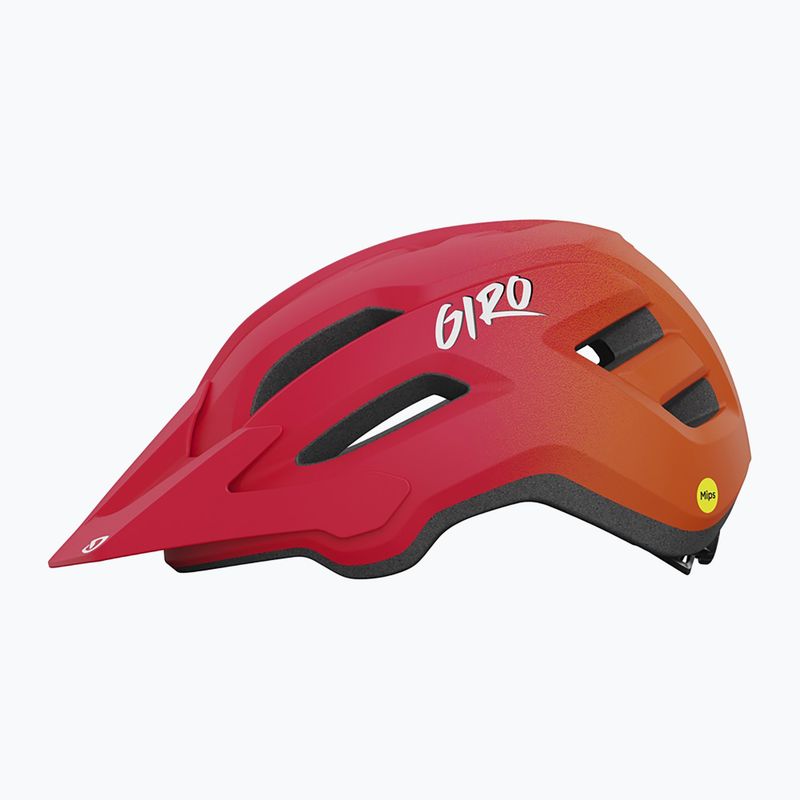 Detská cyklistická prilba Giro Fixture II Integrated MIPS matne červená fade 2