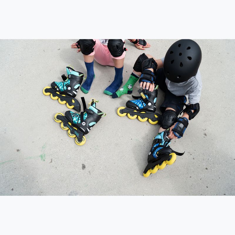 Detské kolieskové korčule K2 Raider Pro modrá/žltá 7