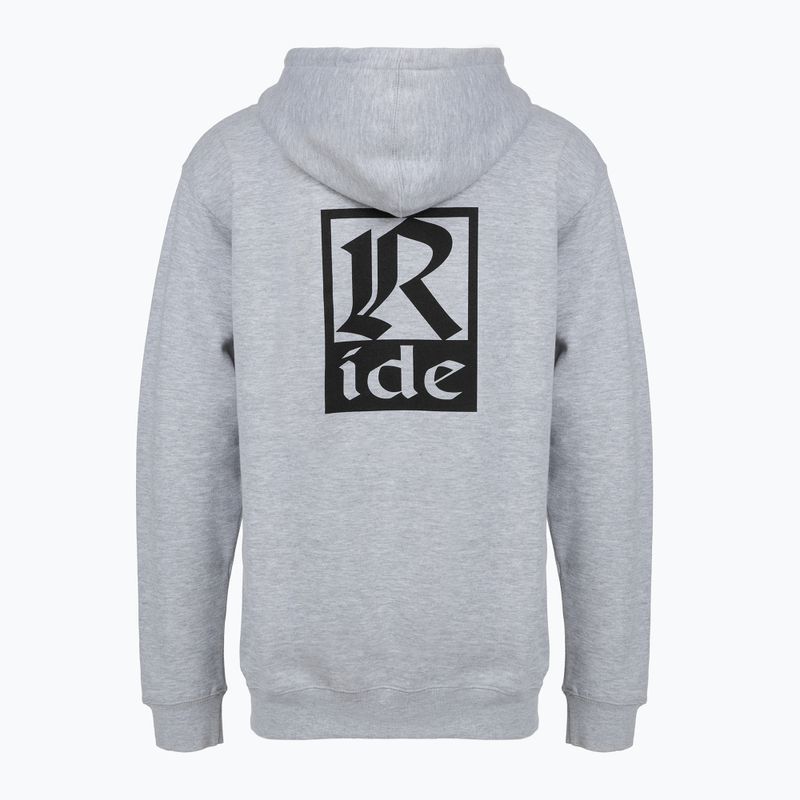 Pánska mikina RIDE Old English Hoody heather grey 2