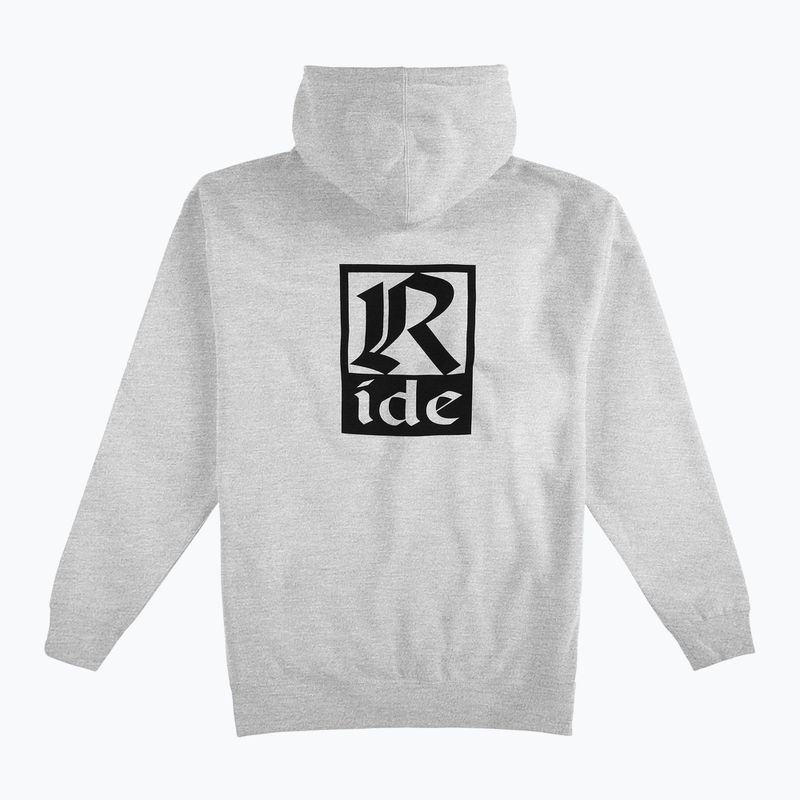 Pánska mikina RIDE Old English Hoody heather grey 2