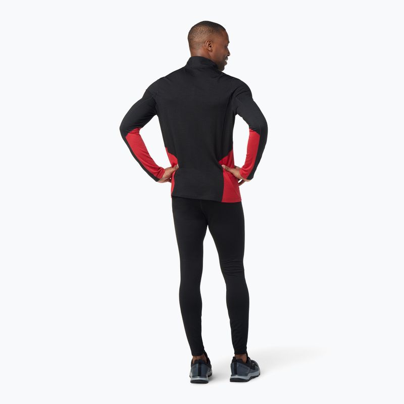 Pánska termoaktívna mikina Smartwool Merino Sport 1/4 Zip black/rythmic red 6