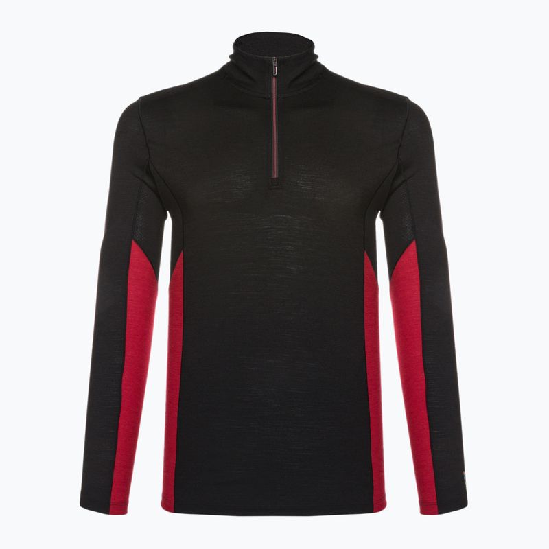 Pánske termo tričko Smartwool Merino Sport LS 1/4 Zip black 11538
