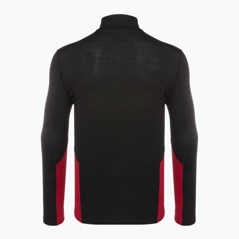 Pánska termoaktívna mikina Smartwool Merino Sport 1/4 Zip black/rythmic red 2