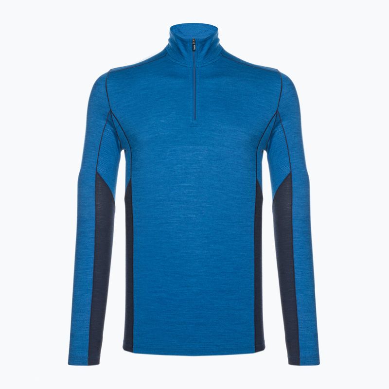 Pánske termo tričko Smartwool Merino Sport LS 1/4 Zip blue 11538