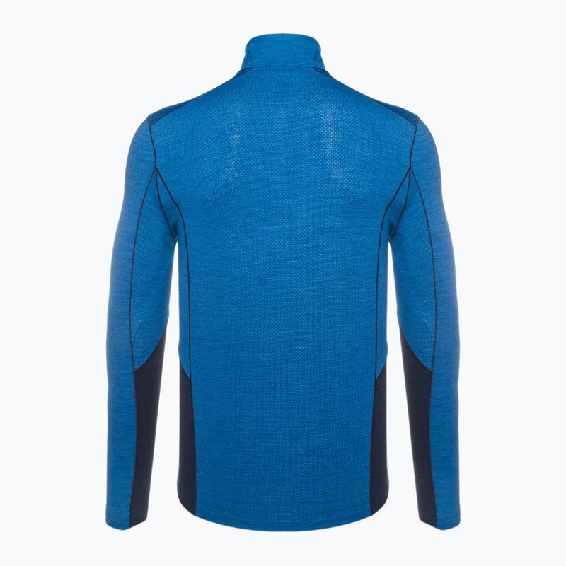 Pánska termoaktívna mikina Smartwool Merino Sport 1/4 Zip laguna blue/deep navy 2
