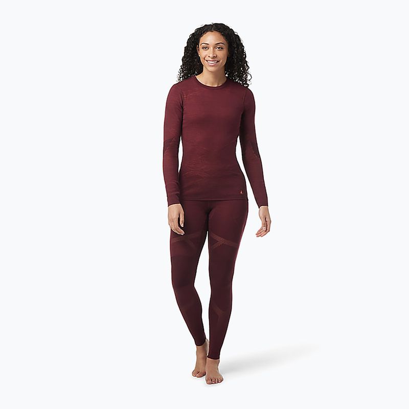 Dámska termoaktívna mikina Smartwool Intraknit Merino 200 Crew black cherry 5