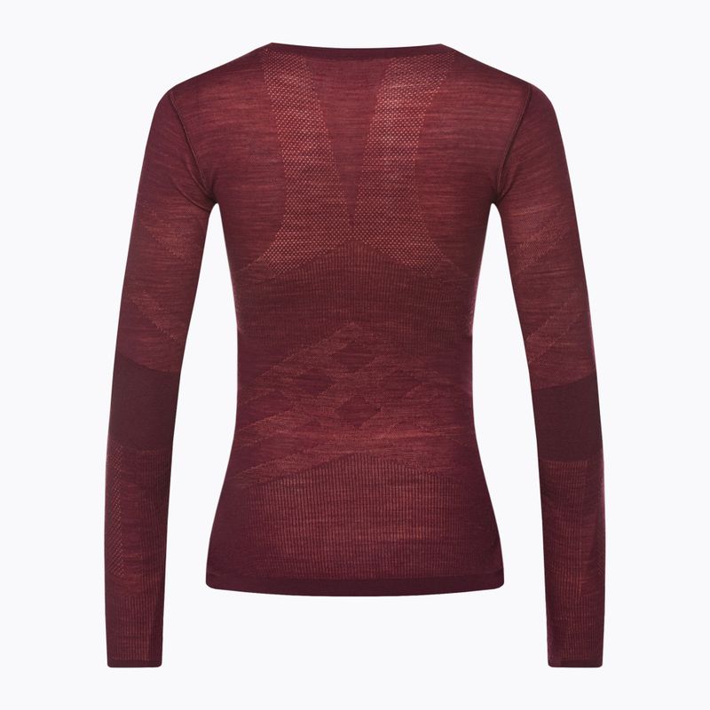 Dámska termoaktívna mikina Smartwool Intraknit Merino 200 Crew black cherry 2