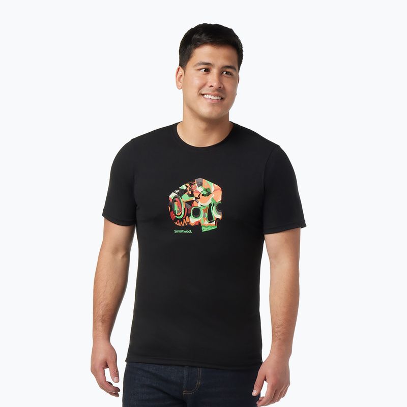 Smartwool Def Lyfe Graphic Tee pánske trekingové tričko čierne 16679