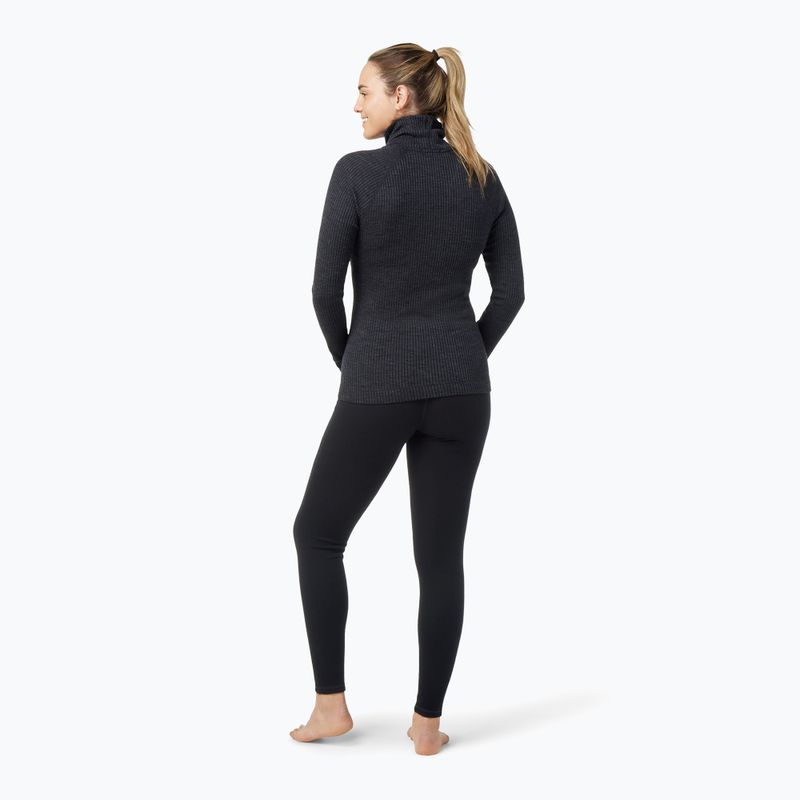 Dámska termoaktívna mikina Smartwool Thermal Merino Rib Turtleneck charcoal heather 6