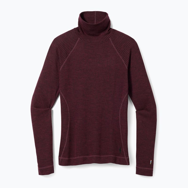 Dámska termoaktívna mikina Smartwool Thermal Merino Rib Turtleneck black cherry heather 4