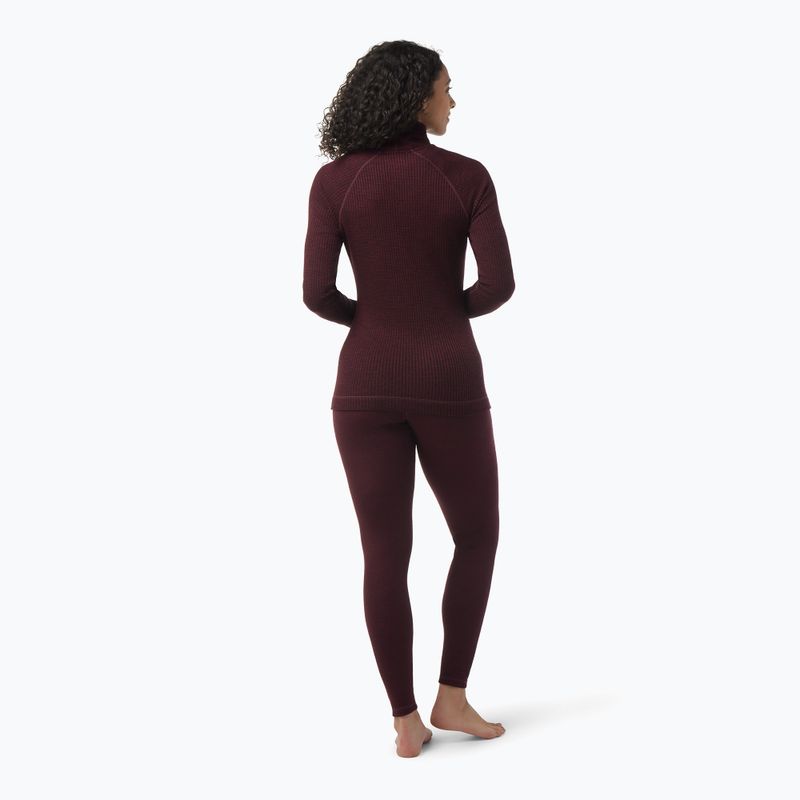 Dámska termoaktívna mikina Smartwool Thermal Merino Rib Turtleneck black cherry heather 6