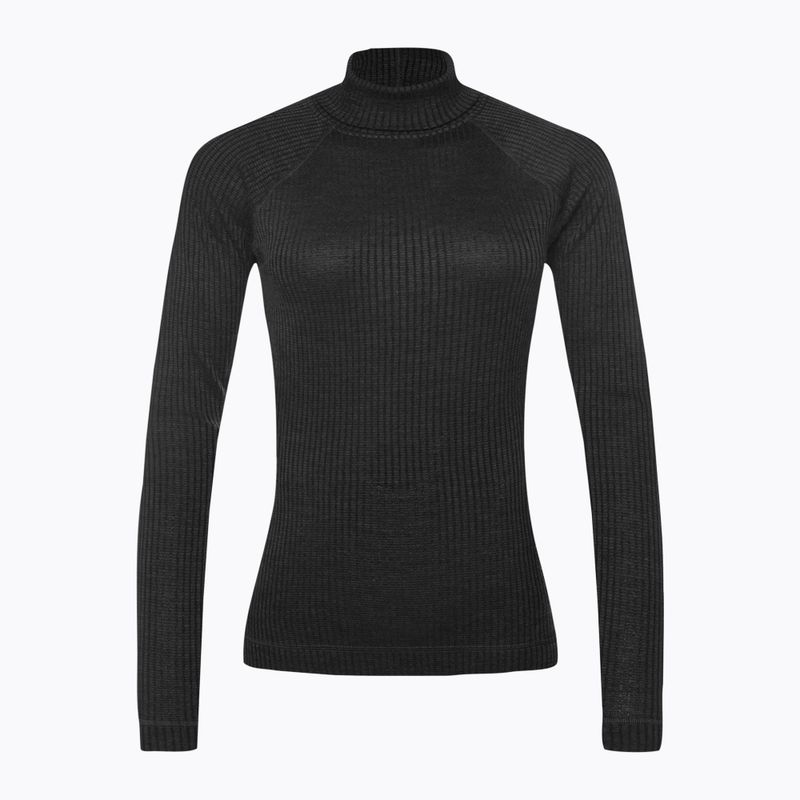 Dámske tričko Smartwool Thermal Merino Rib Turtleneck T-shirt black 16690