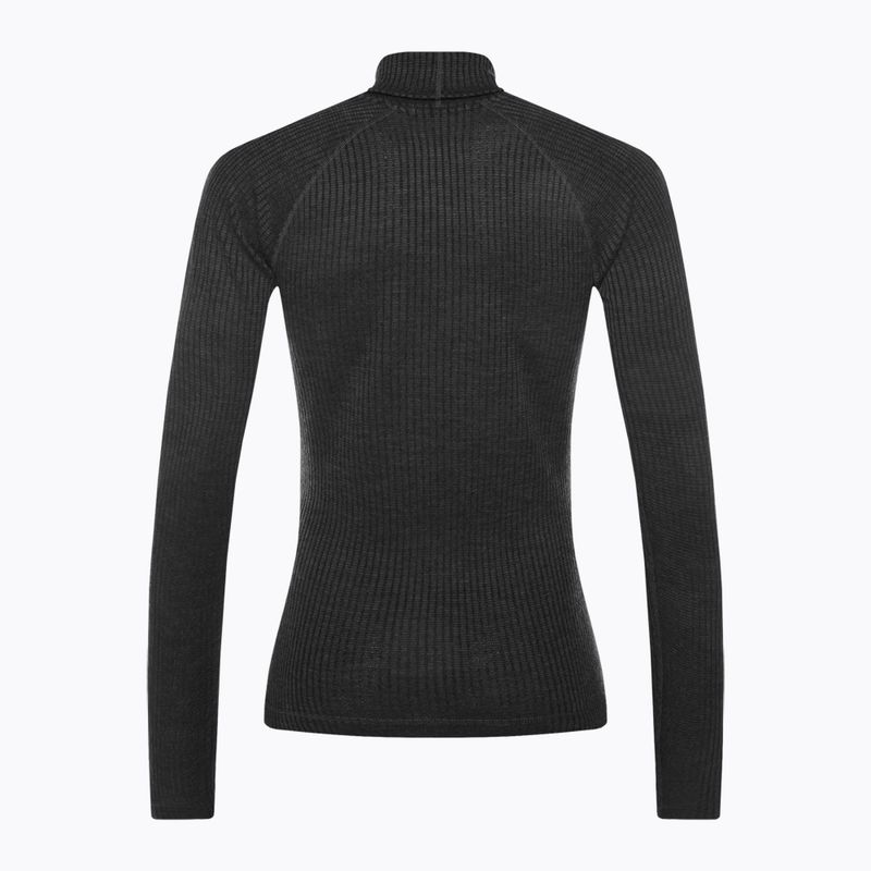 Dámska termoaktívna mikina Smartwool Thermal Merino Rib Turtleneck charcoal heather 2