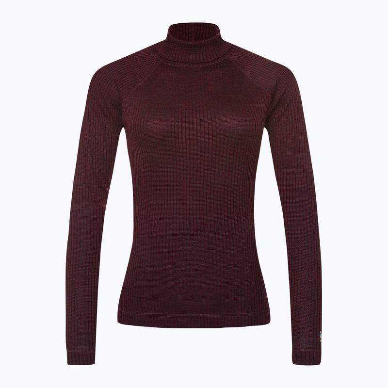 Dámske tričko Smartwool Thermal Merino Rib Turtleneck T-shirt purple 16690