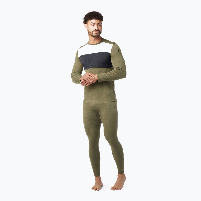 Pánske tričko Smartwool Classic Thermal Merino Base Layer Colorblock Crew Boxed Green 16354 5