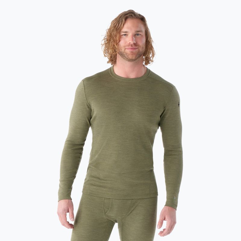 Termoaktívna pánska mikina Smartwool Merino 250 Baselayer Crew Boxed winter moss heather