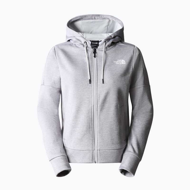 Dámska trekingová mikina The North Face Reaxion Fleece F/Z Hoodie light grey heather 4