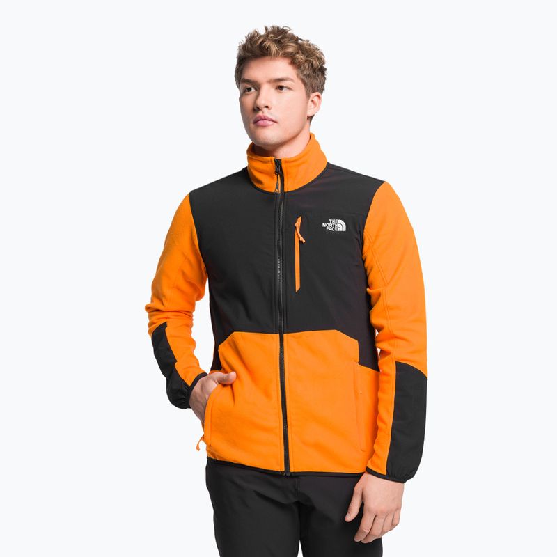 Pánska fleecová mikina The North Face Glacier Pro black and orange NF0A5IHS7Q61