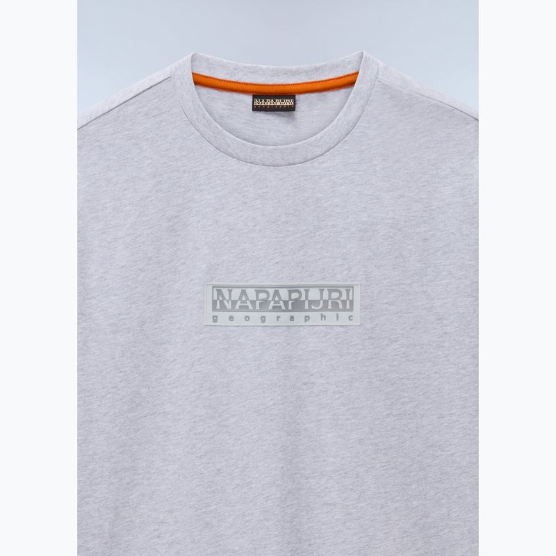 Pánske tričko Napapijri S-Box Logo light grey melange 6