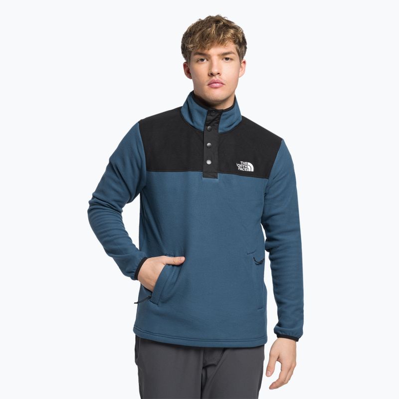 Pánska fleecová mikina The North Face Homesafe Snap Neck Fleece Pullover blue NF0A55HMMPF1