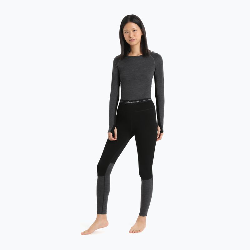 Dámske termo nohavice Icebreaker ZoneKnit 200 001 black/grey IB0A56HE0911 2